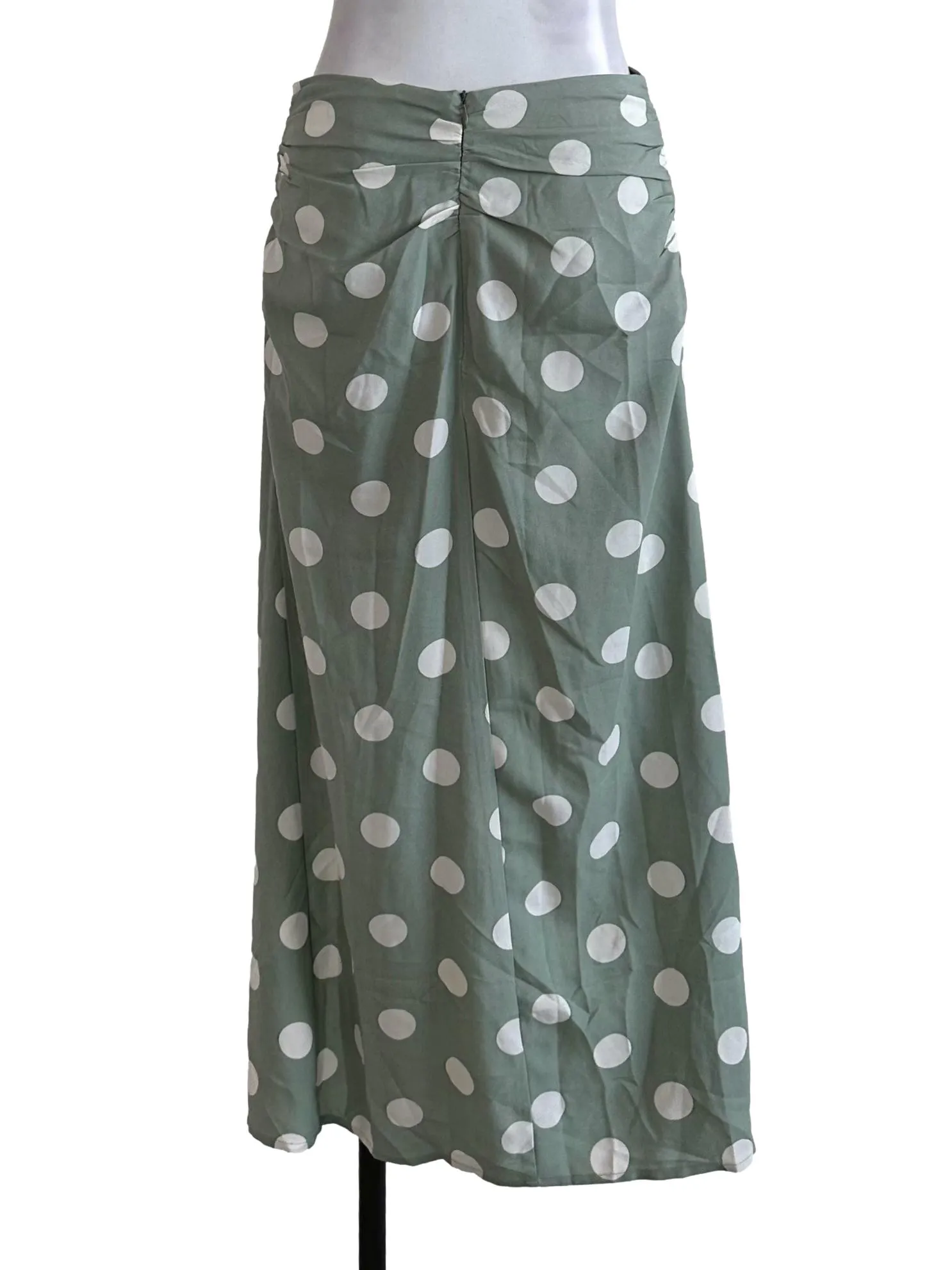 Sage Green Polkadot Skirt