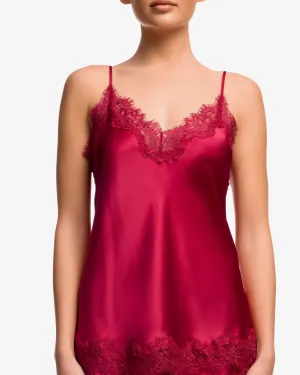 Sainted Sisters - Silk Camisole - Crimson Rose