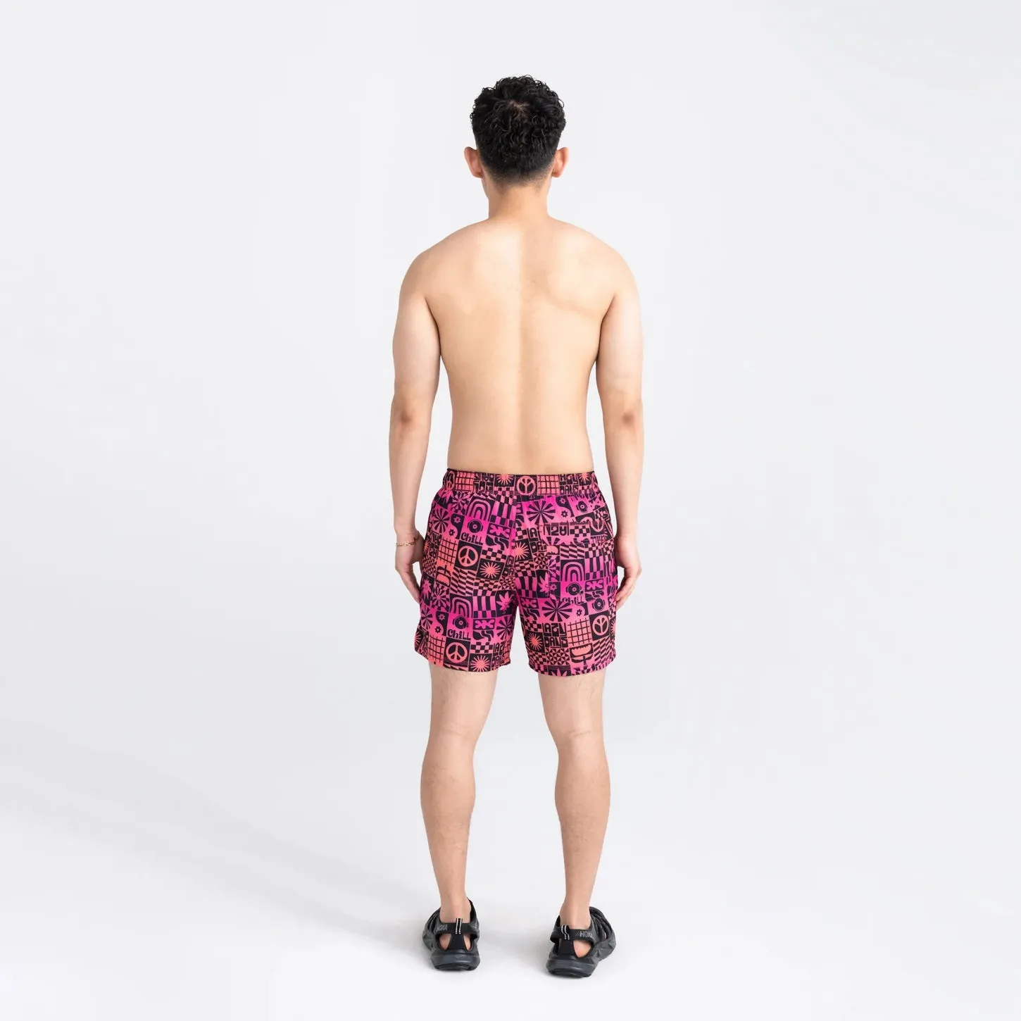 Saxx Mens Oh Buoy Stretch Volley 5" Swim Short - Lazy Days