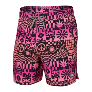 Saxx Mens Oh Buoy Stretch Volley 5" Swim Short - Lazy Days