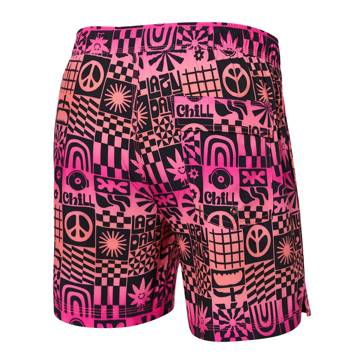Saxx Mens Oh Buoy Stretch Volley 5" Swim Short - Lazy Days