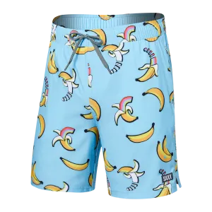 Saxx Mens Oh Buoy Stretch Volley 7" Swim Short - Rainbow Bananas