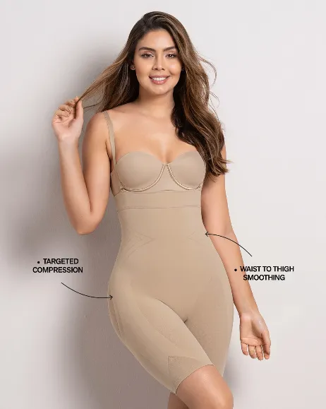 Seamless High Waist Shapewear with Thigh Compression