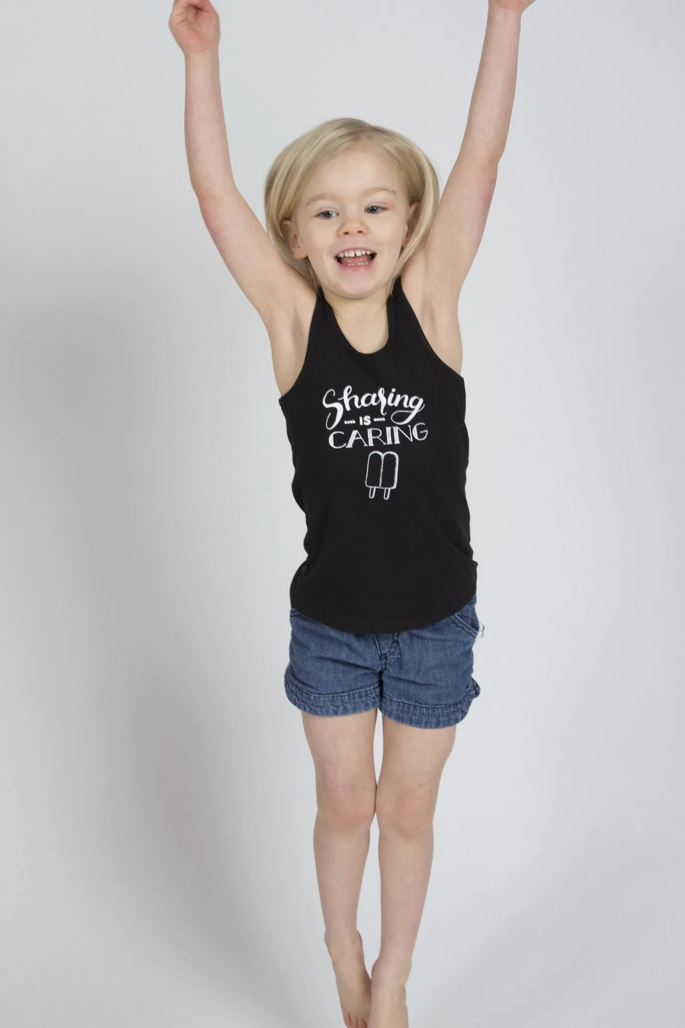 Sharing is Caring Girls Racerback Tank Top