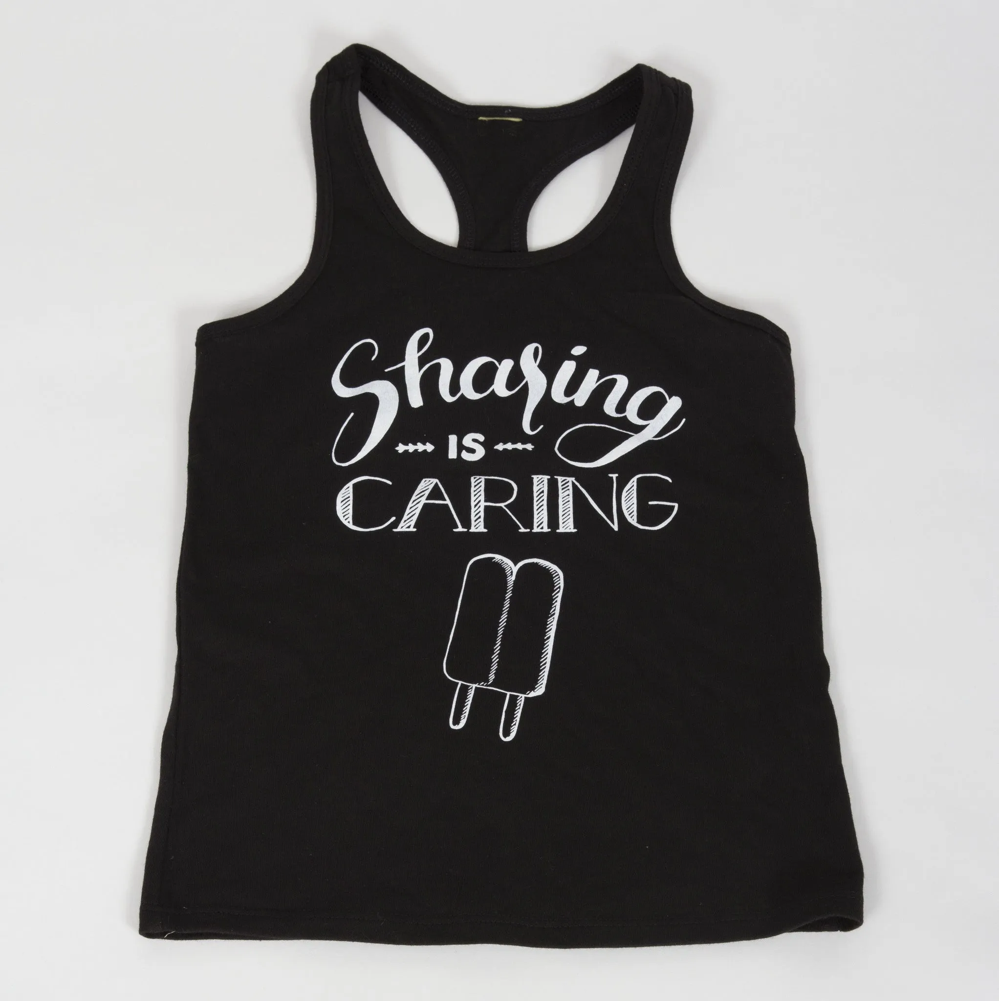 Sharing is Caring Girls Racerback Tank Top