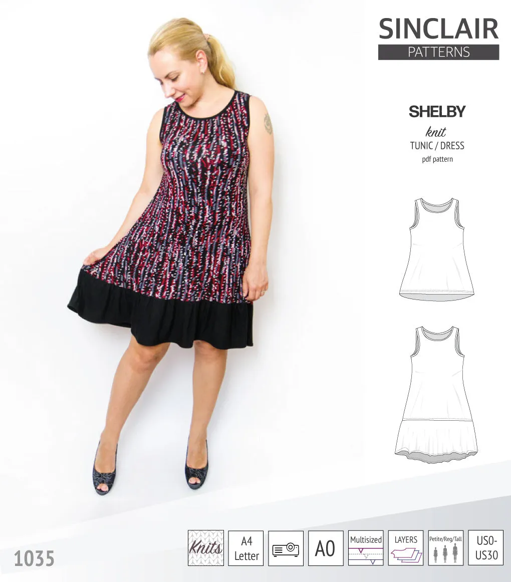 Shelby relaxed cut longline knit shell tunic and dress
