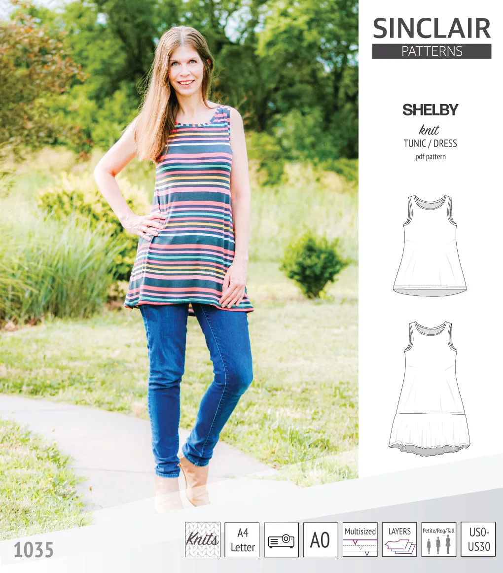 Shelby relaxed cut longline knit shell tunic and dress