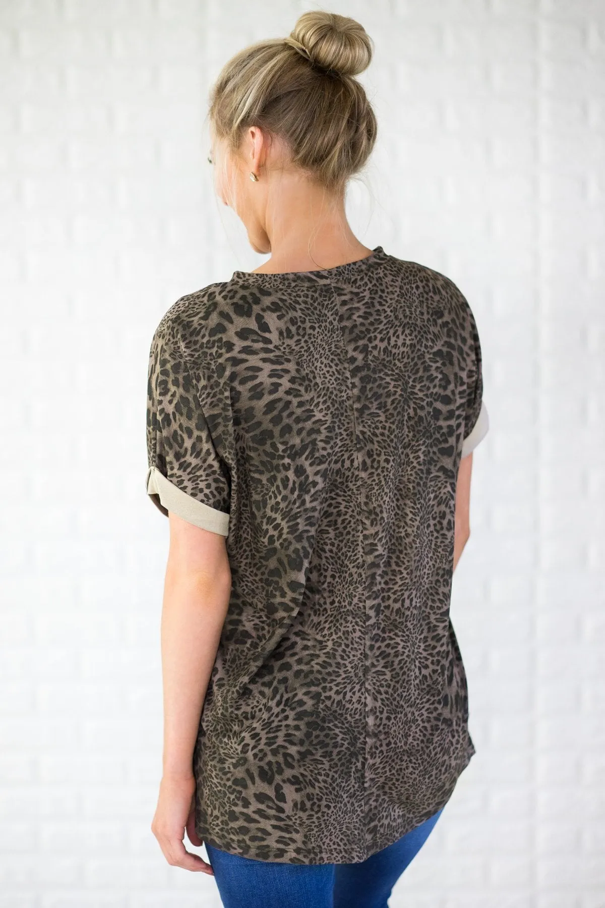 She's A Mystery Leopard Top