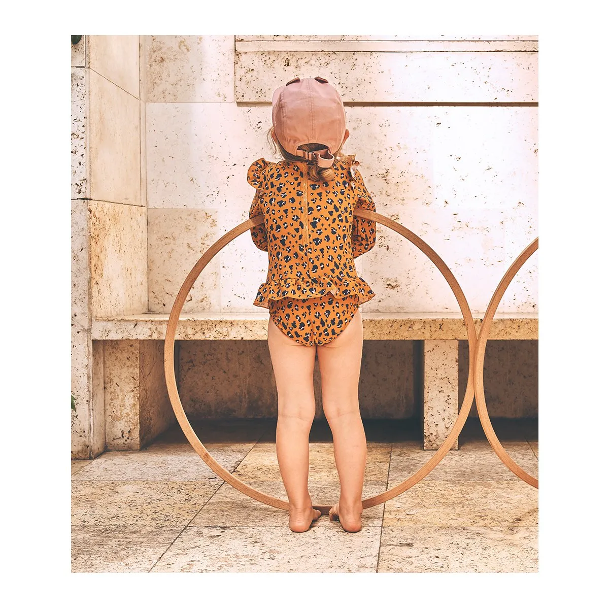 Sille Swim Jumpsuit - Mini leo/mustard