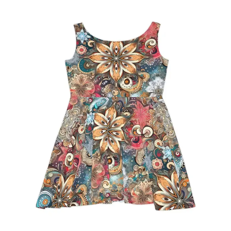 Skater Dress Floral Pattern Trendy Womens Fashion
