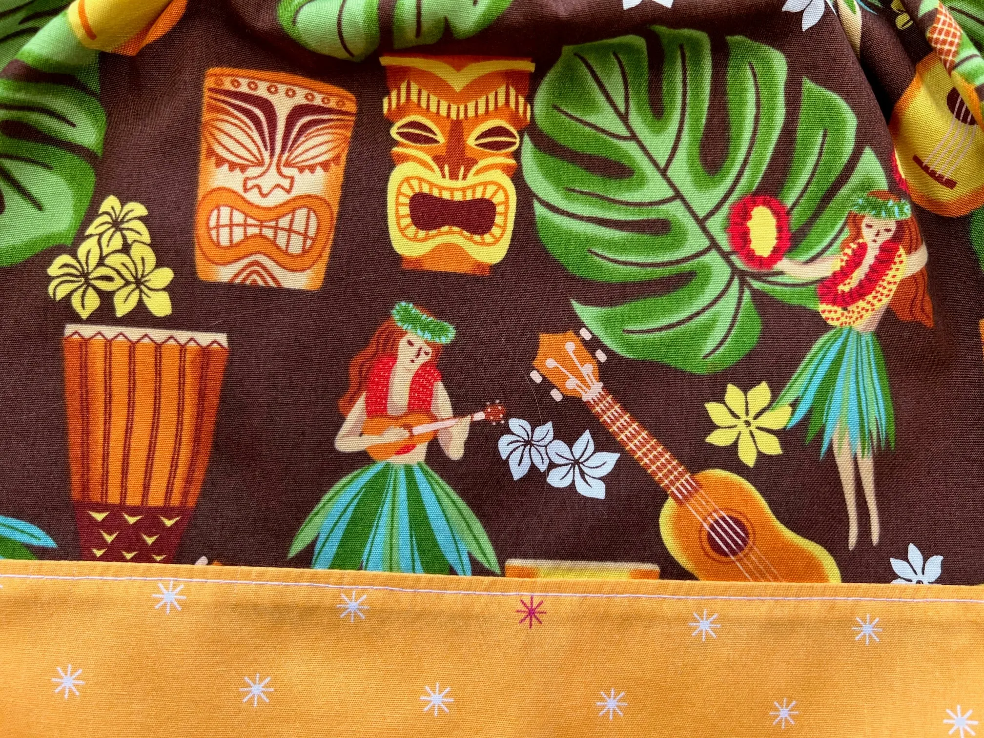 SKIRT - HULA GIRL in brown/orange
