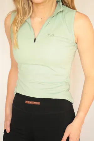 Sleeveless base layer in Mint