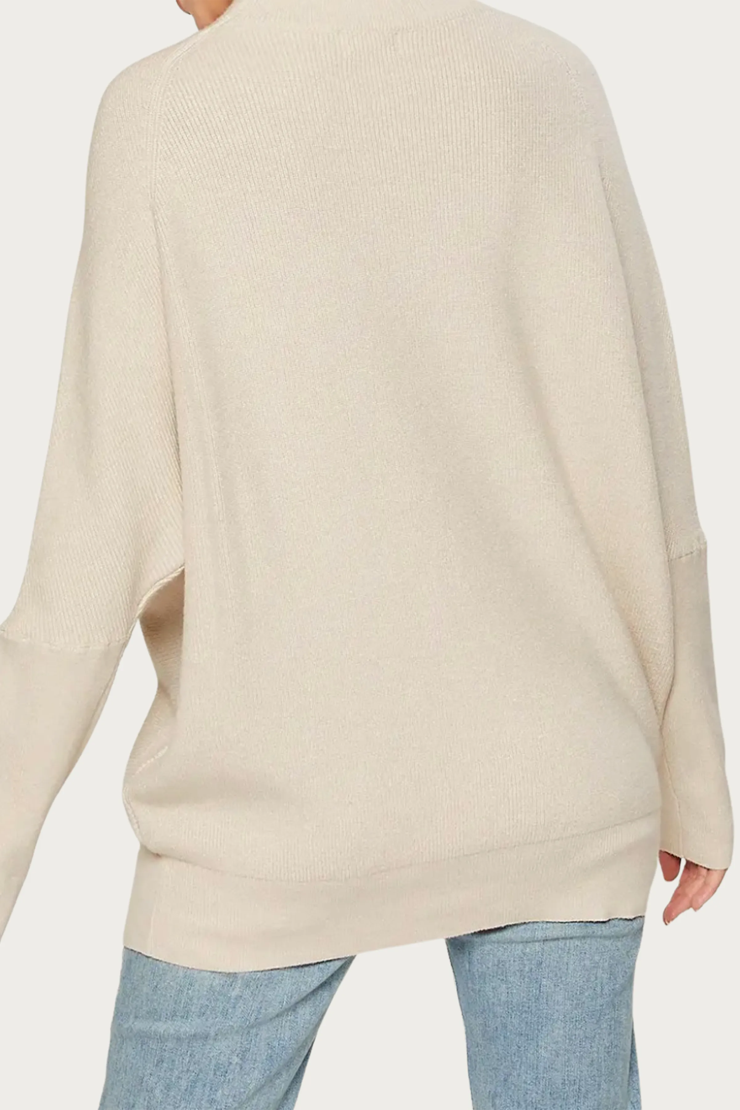 SLOUCH-NECK DOLMAN PULLOVER