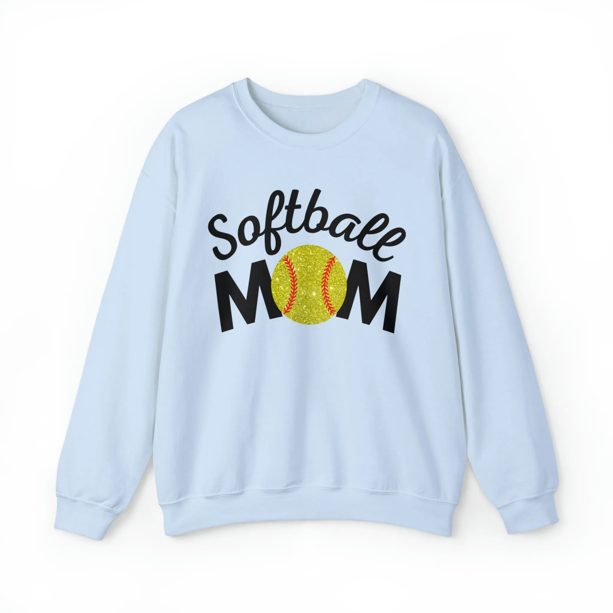 Softball Mom Shimmer Crewneck Sweatshirt