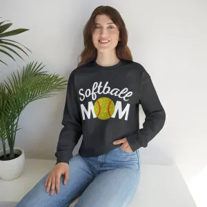 Softball Mom Shimmer Crewneck Sweatshirt