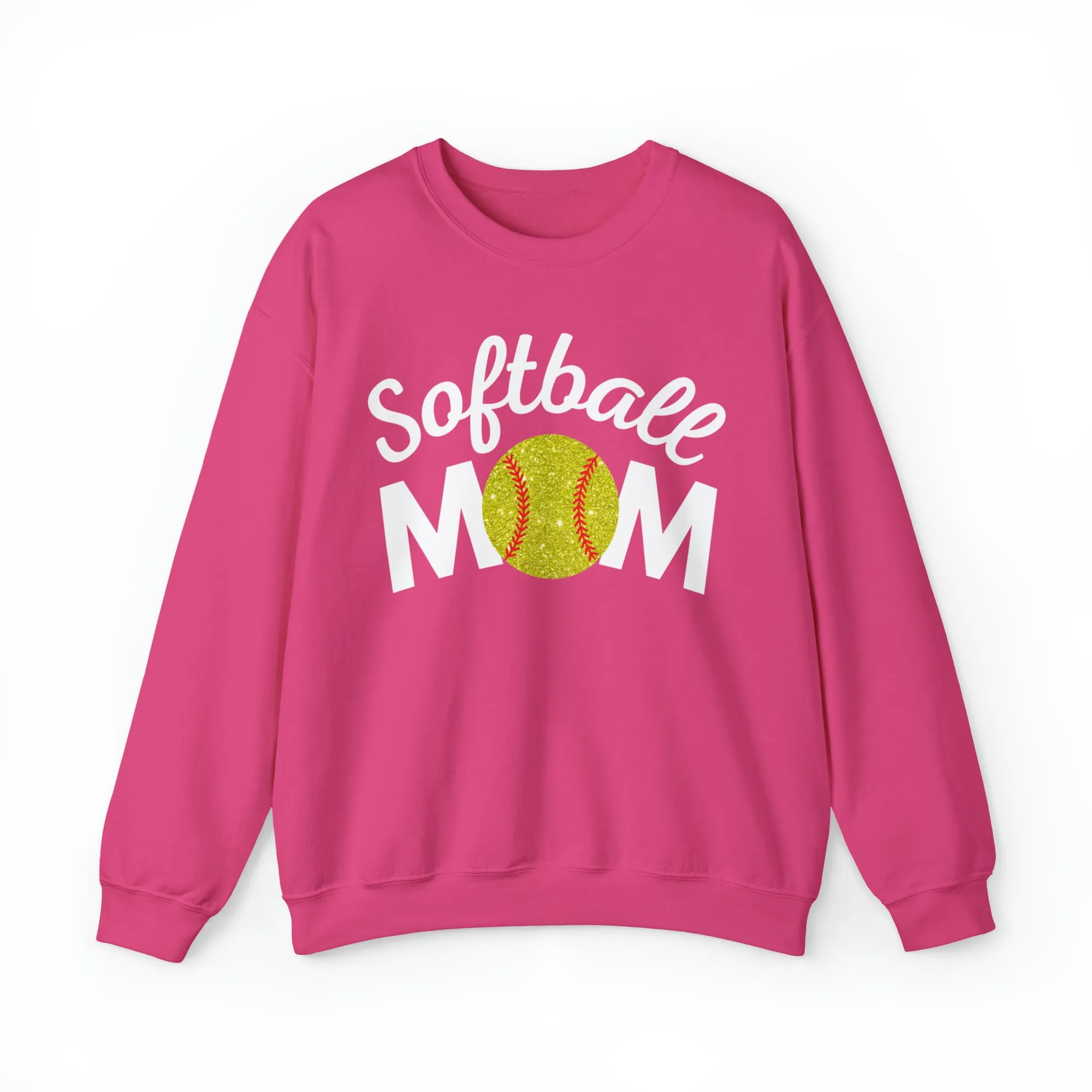 Softball Mom Shimmer Crewneck Sweatshirt