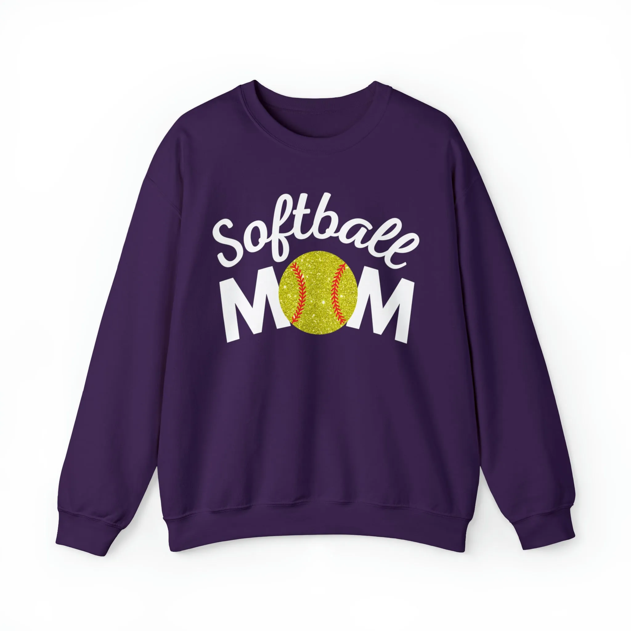 Softball Mom Shimmer Crewneck Sweatshirt