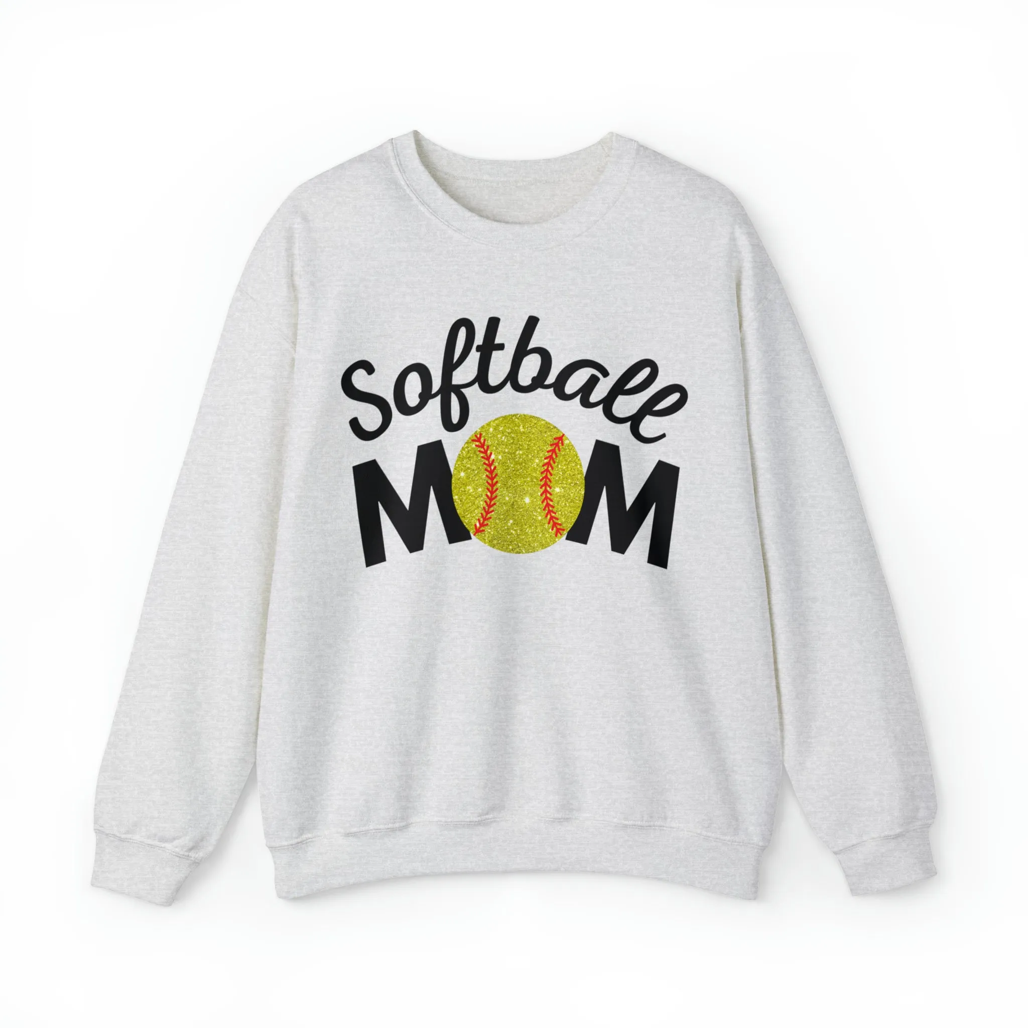Softball Mom Shimmer Crewneck Sweatshirt