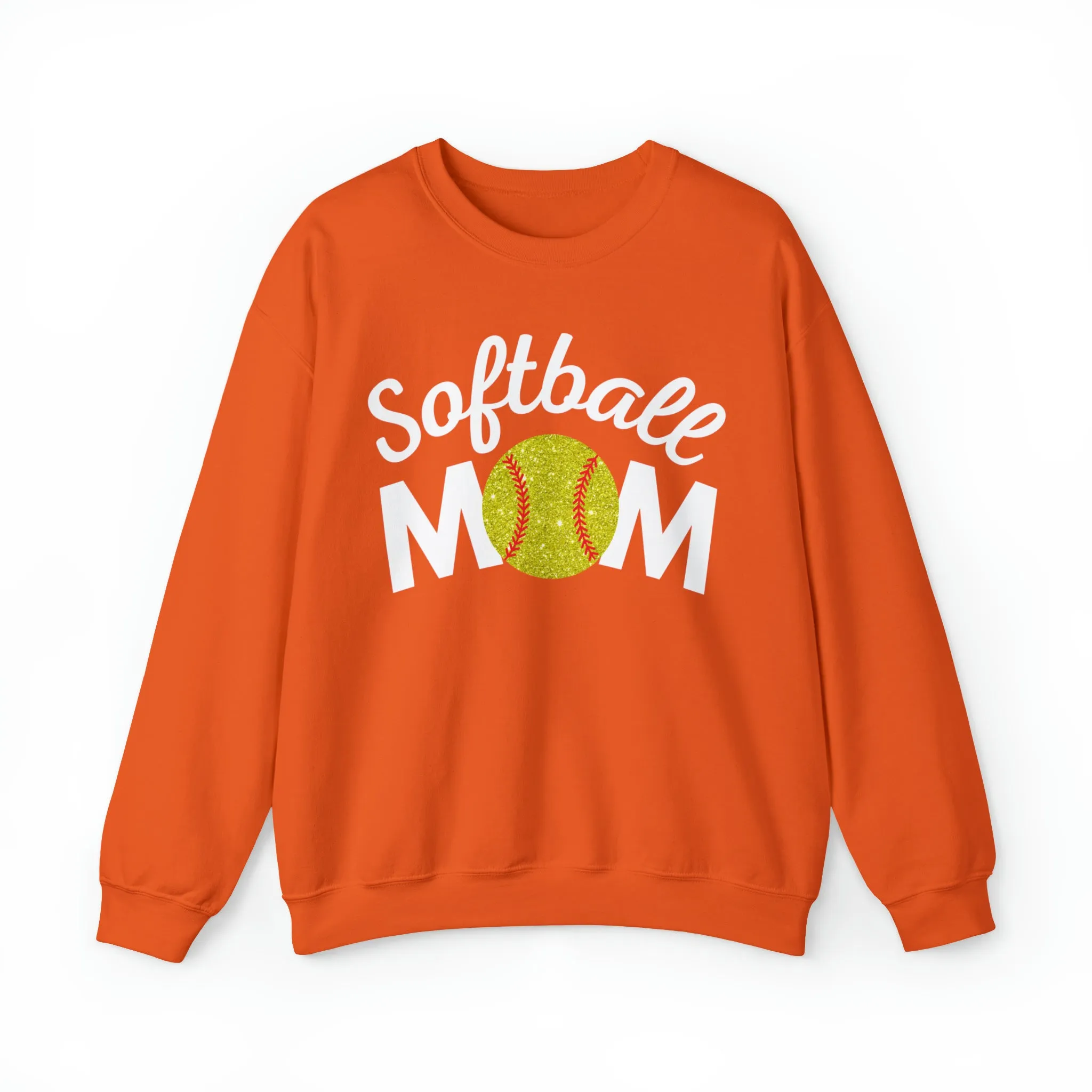 Softball Mom Shimmer Crewneck Sweatshirt