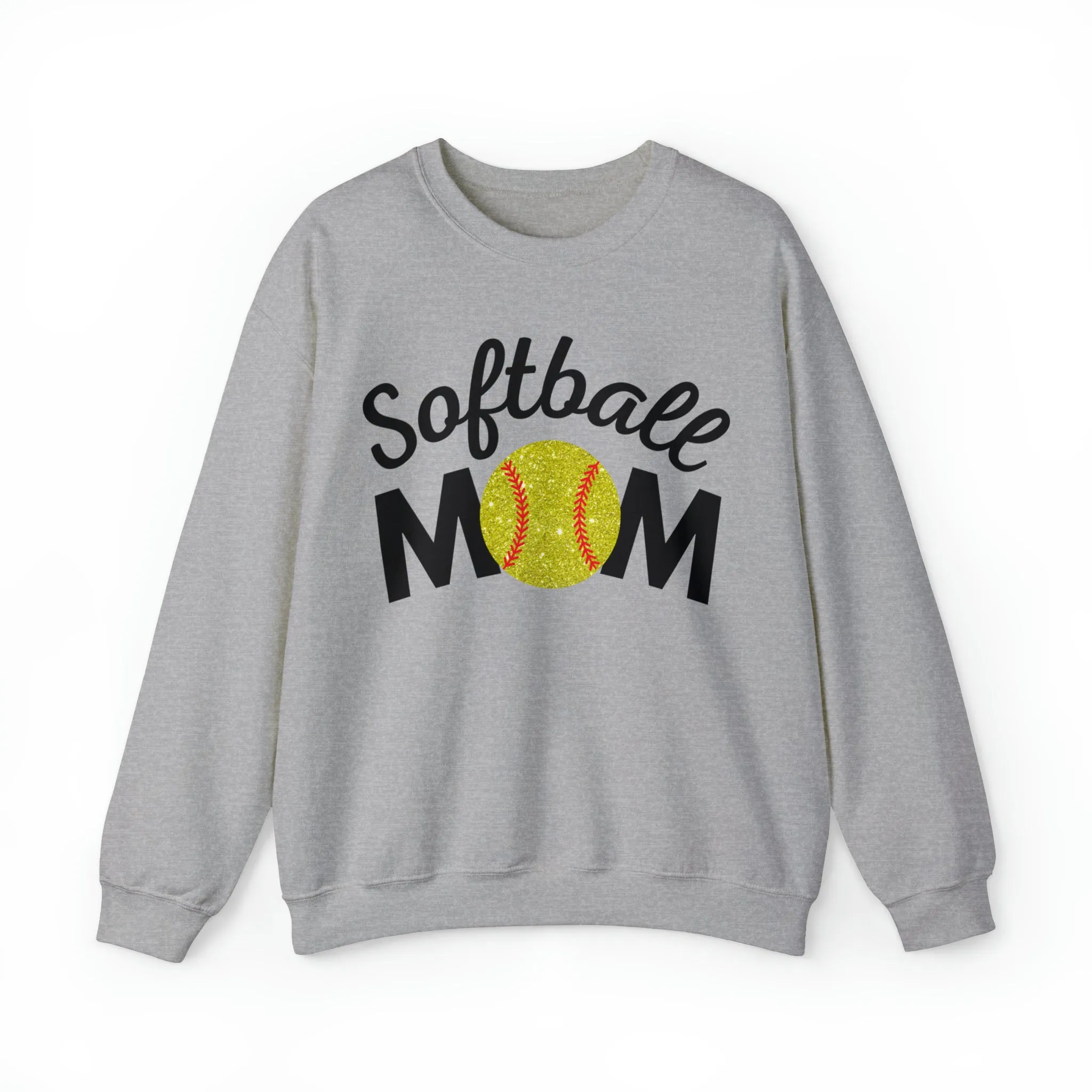 Softball Mom Shimmer Crewneck Sweatshirt