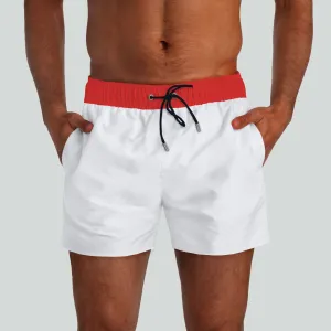 South Beach White Swim Shorts