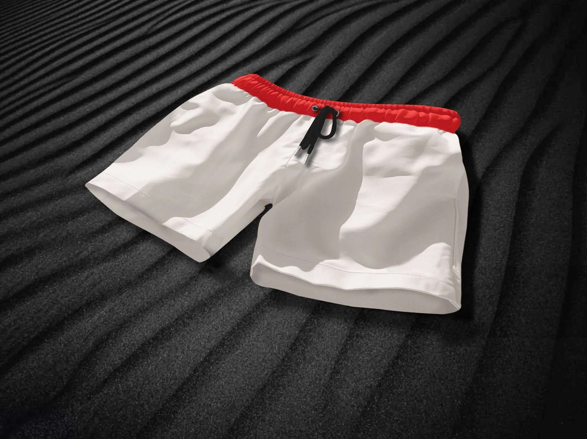 South Beach White Swim Shorts