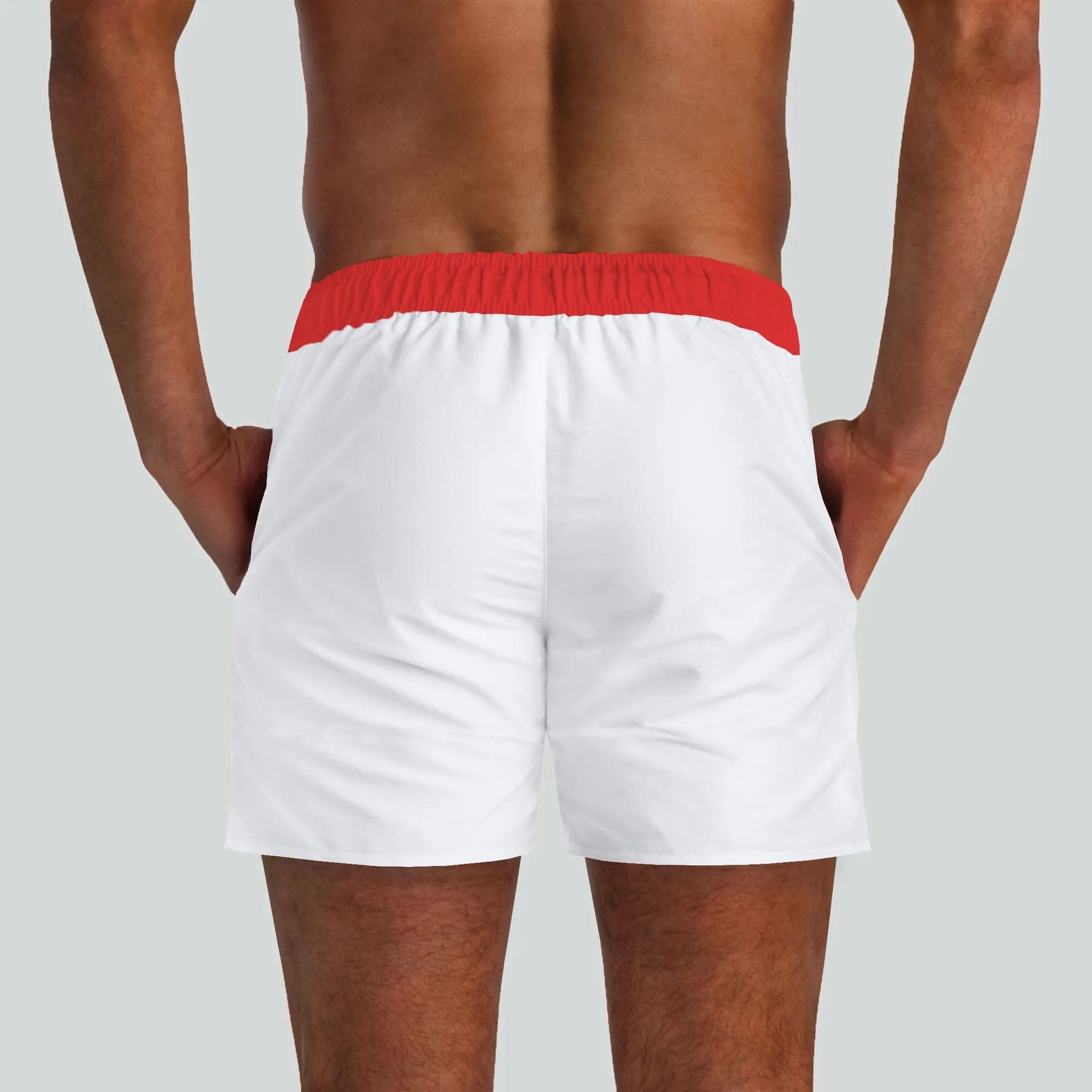 South Beach White Swim Shorts