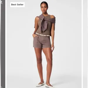 Spanx Stretch Twill Shorts, 4&quot;-Cedar-M-NWT