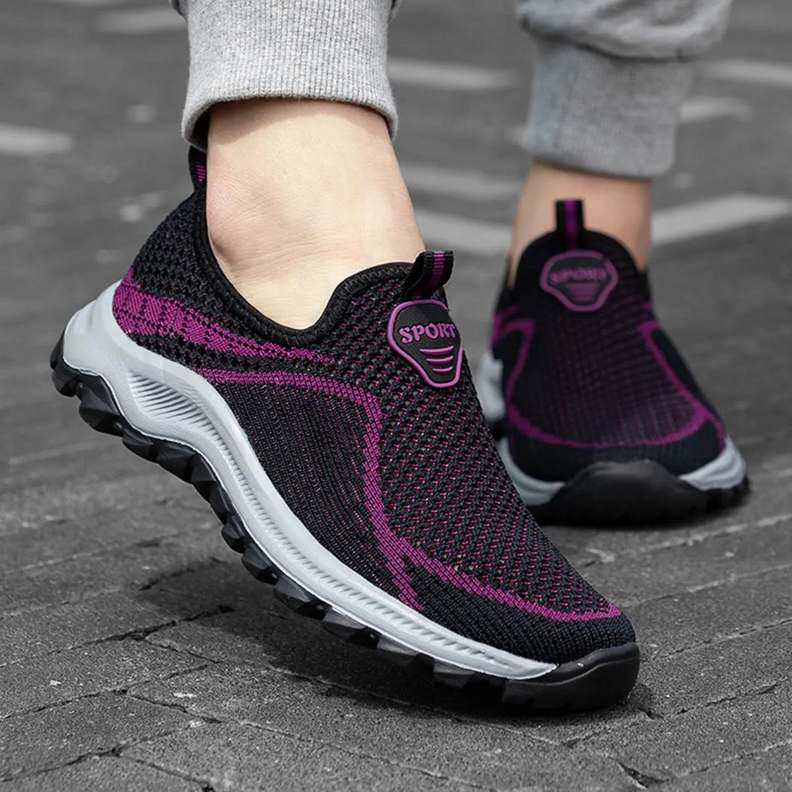 Sports Shoes For Women Sneakers Breathable Casual Lightweight Sports Comfy Flats Shoes Women Loafers Shoes Zapatos Mujer