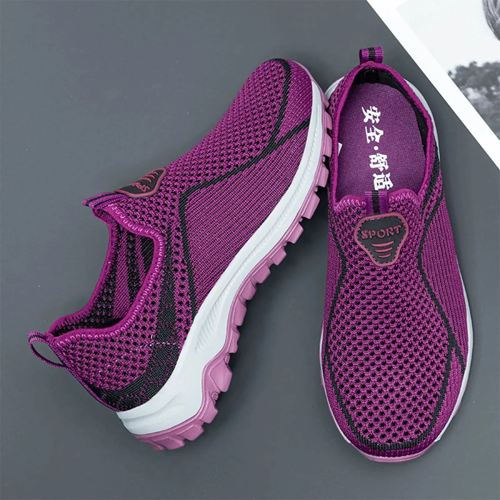 Sports Shoes For Women Sneakers Breathable Casual Lightweight Sports Comfy Flats Shoes Women Loafers Shoes Zapatos Mujer