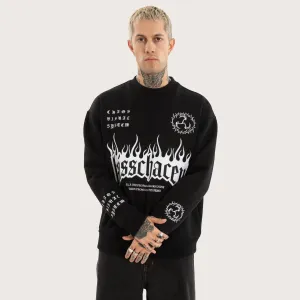 System Relaxed Sweater Jet Black