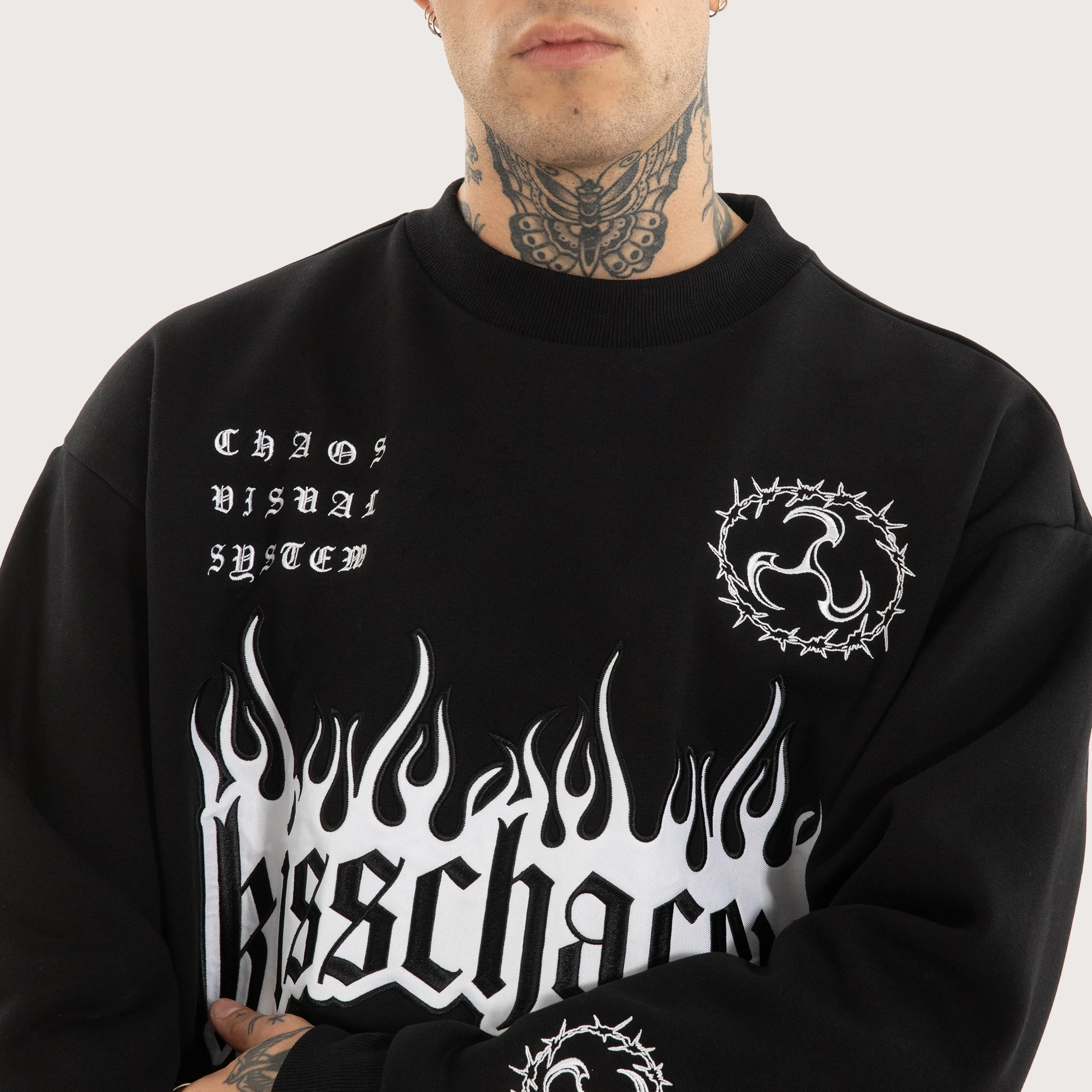 System Relaxed Sweater Jet Black