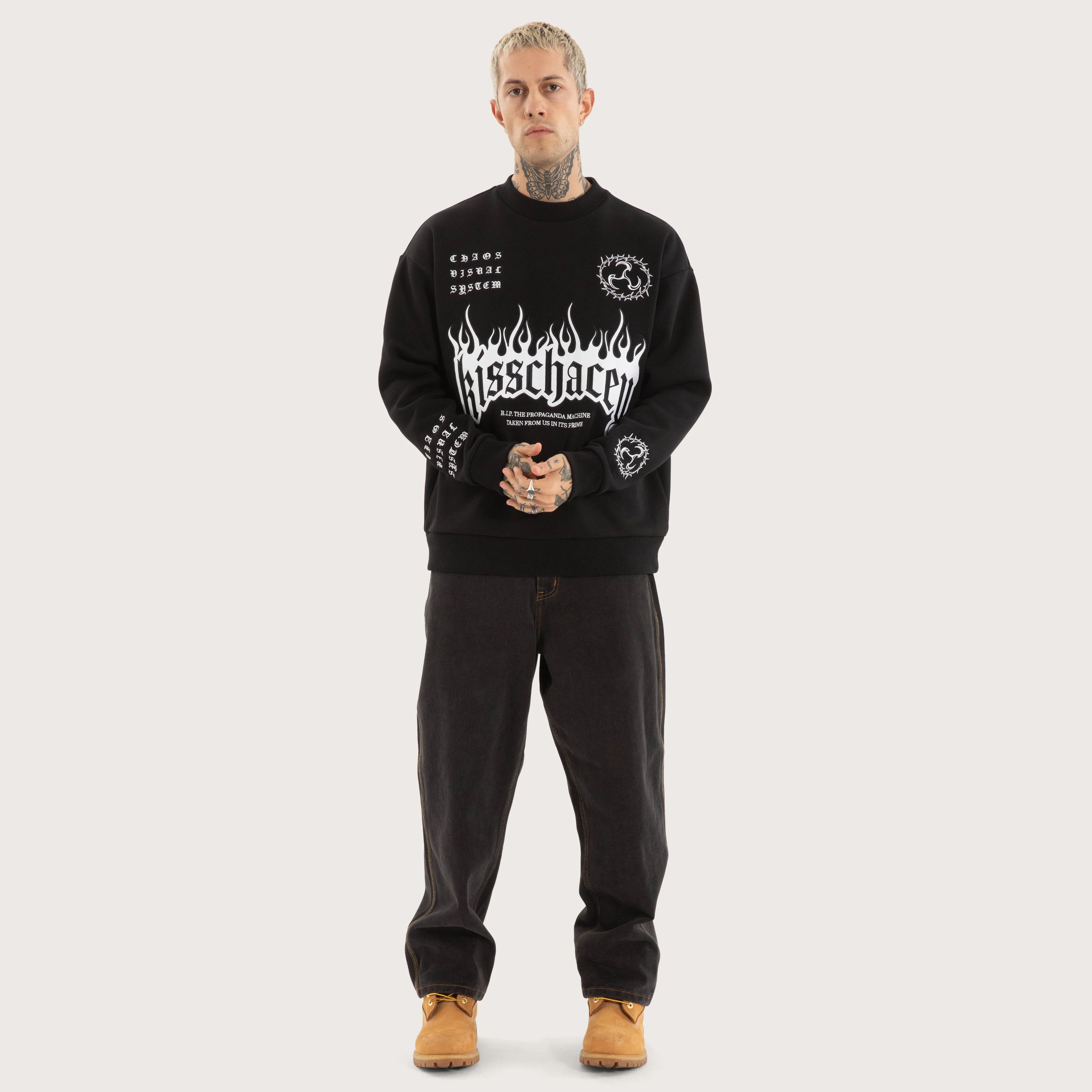 System Relaxed Sweater Jet Black