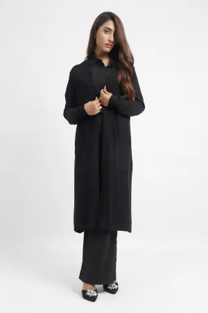 TEXTURED SWEATER-BLACK