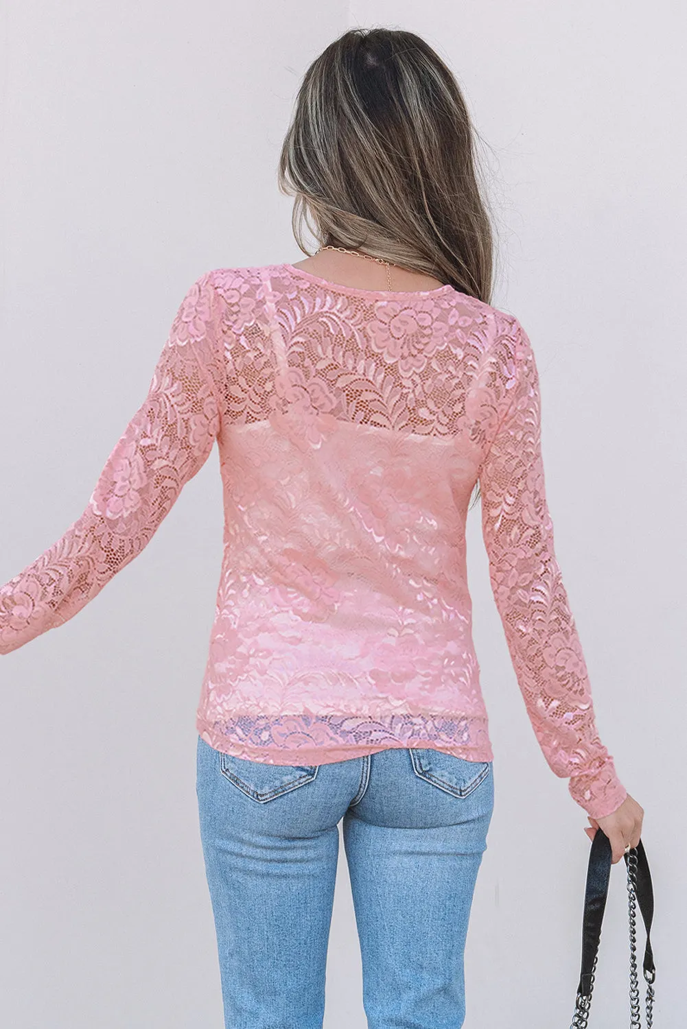 The Blossom Lace Sheer Sleeve Top
