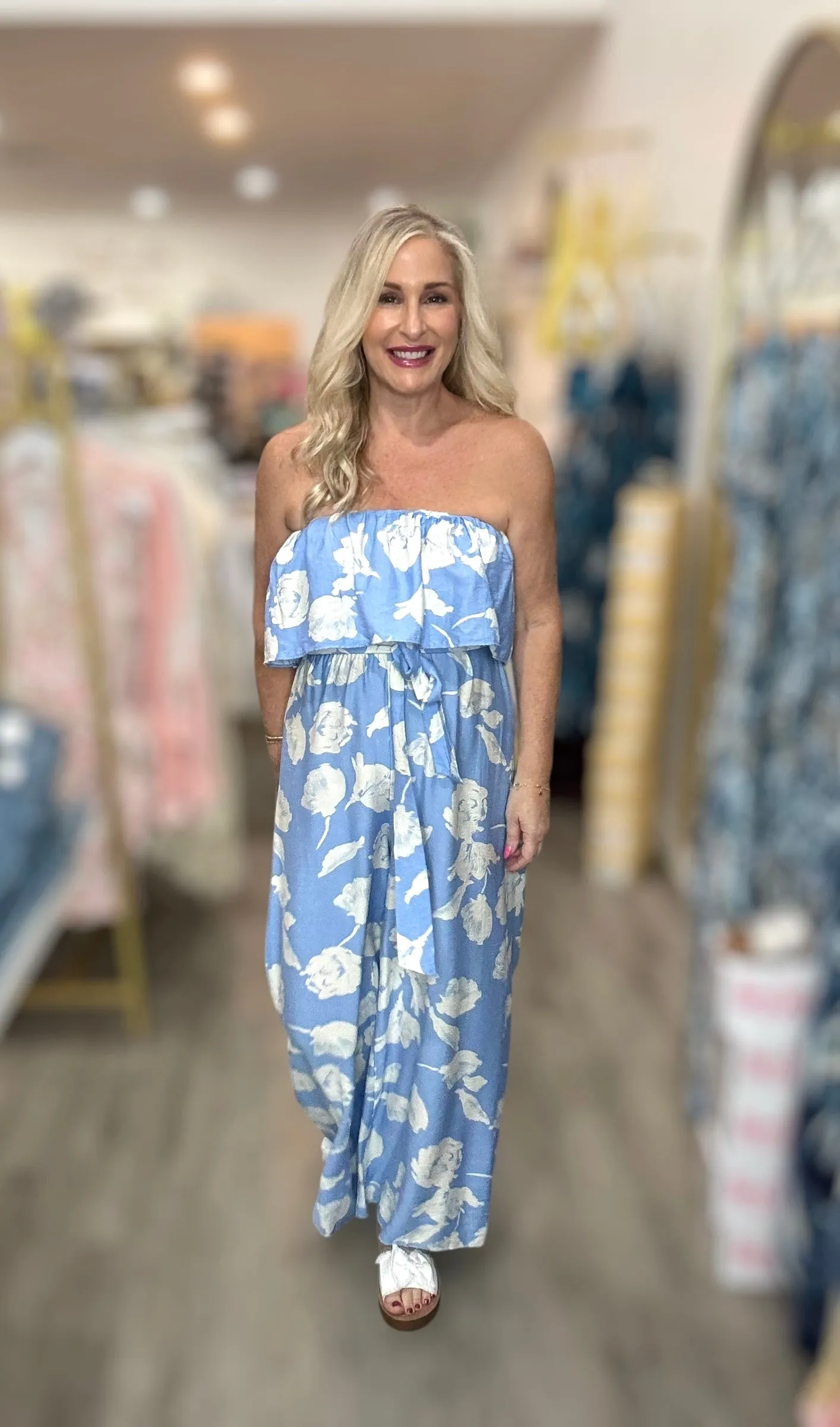 The Blue Floral Jumpsuit