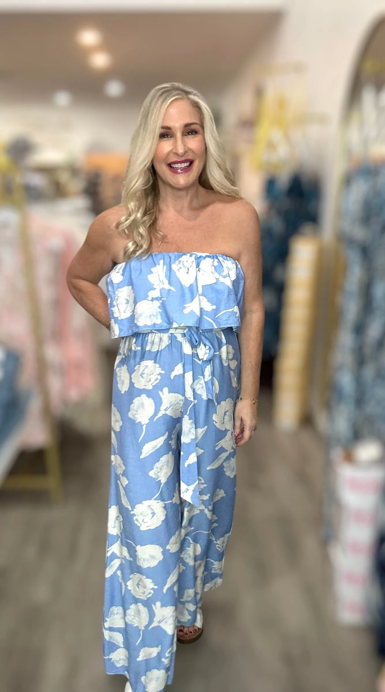 The Blue Floral Jumpsuit