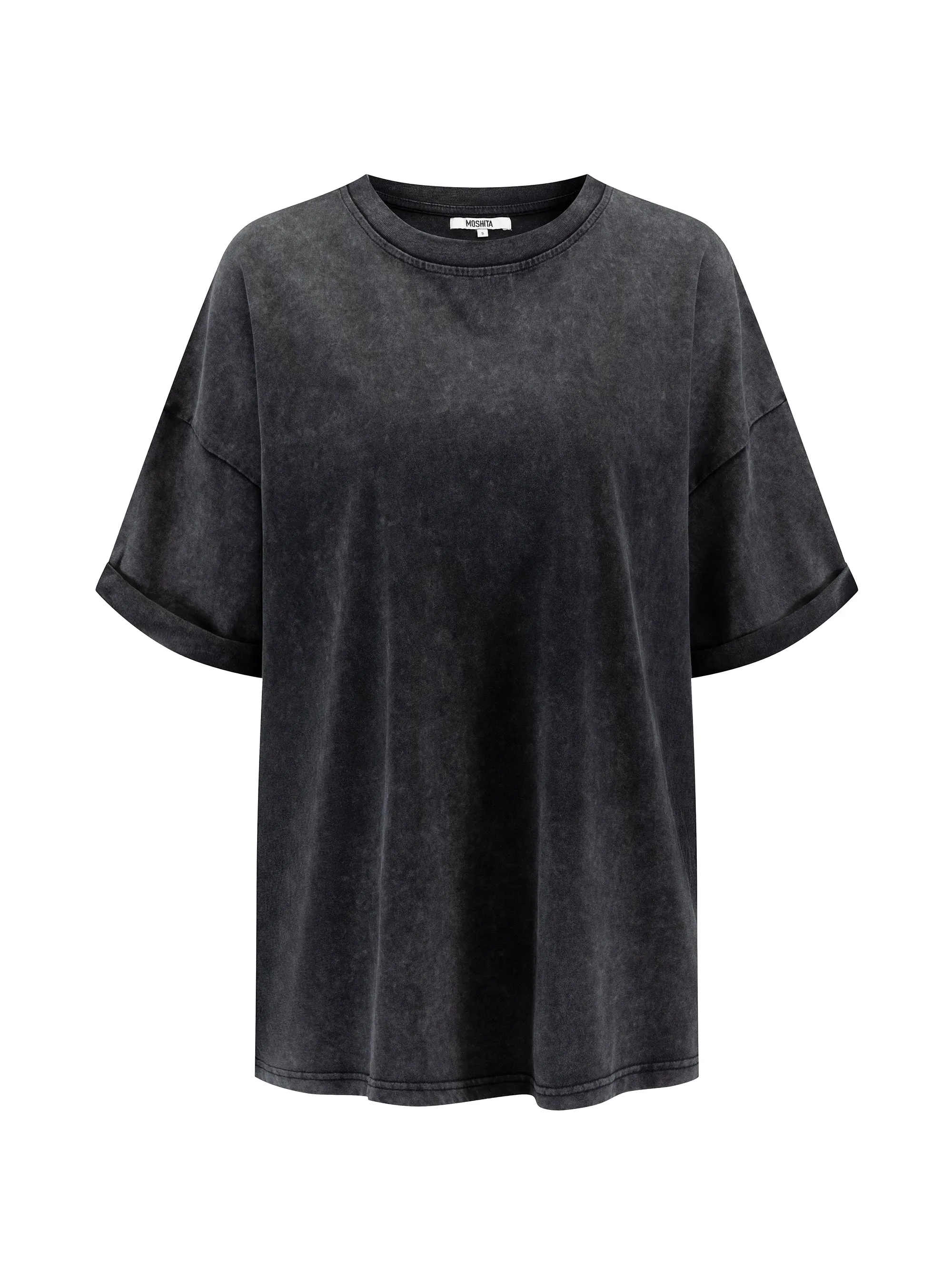 The Effortless Snow Washed Tee - Black