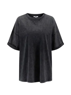 The Effortless Snow Washed Tee - Black