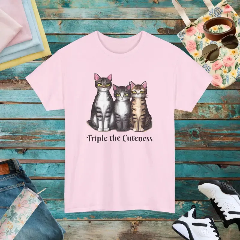 Three Cats Unisex Deluxe t Shirt that Brings Joy