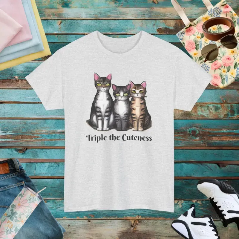 Three Cats Unisex Deluxe t Shirt that Brings Joy