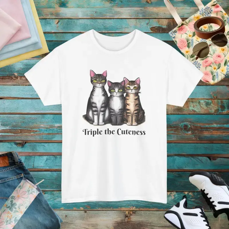 Three Cats Unisex Deluxe t Shirt that Brings Joy