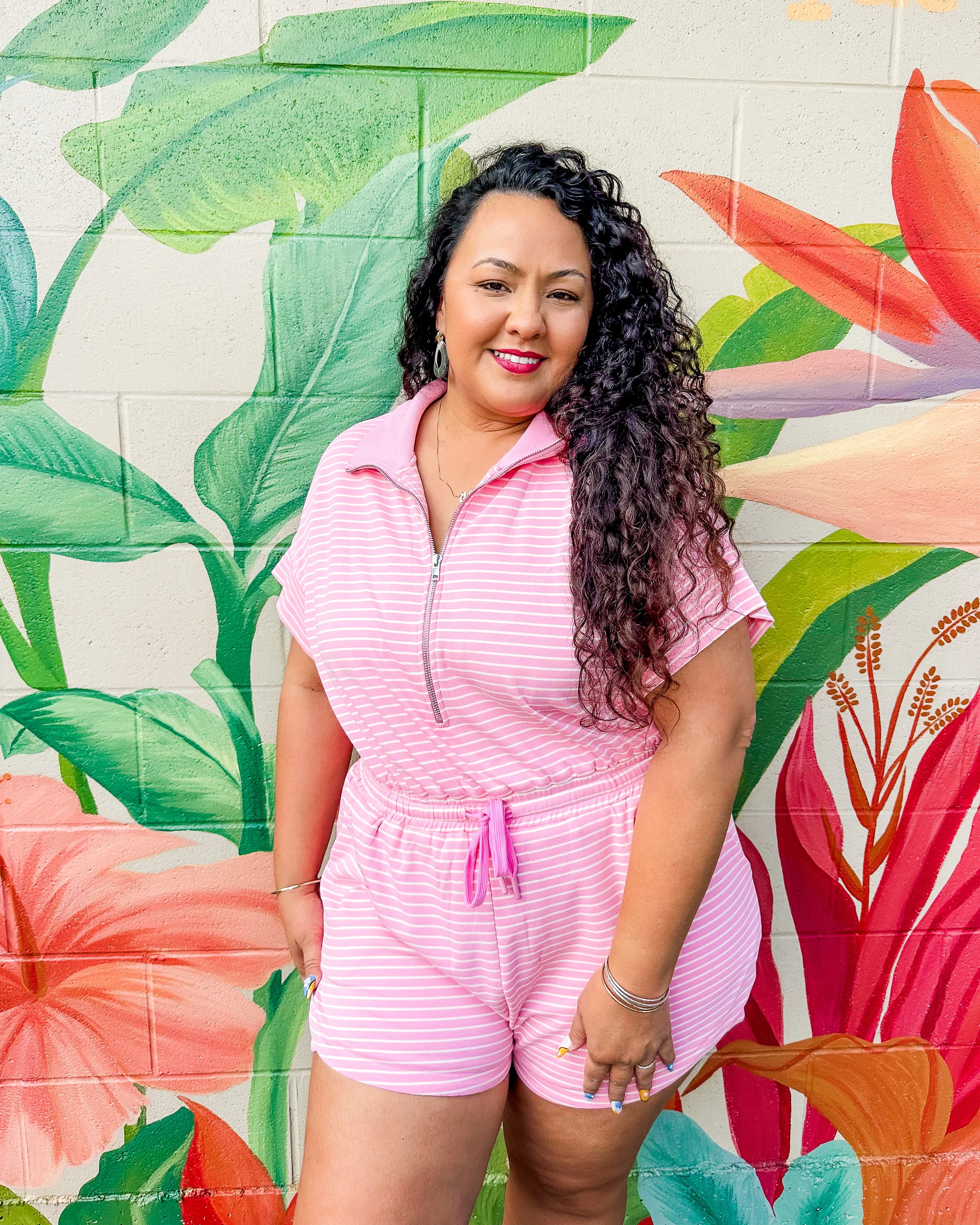 Tilly Bloom Romper - Pink