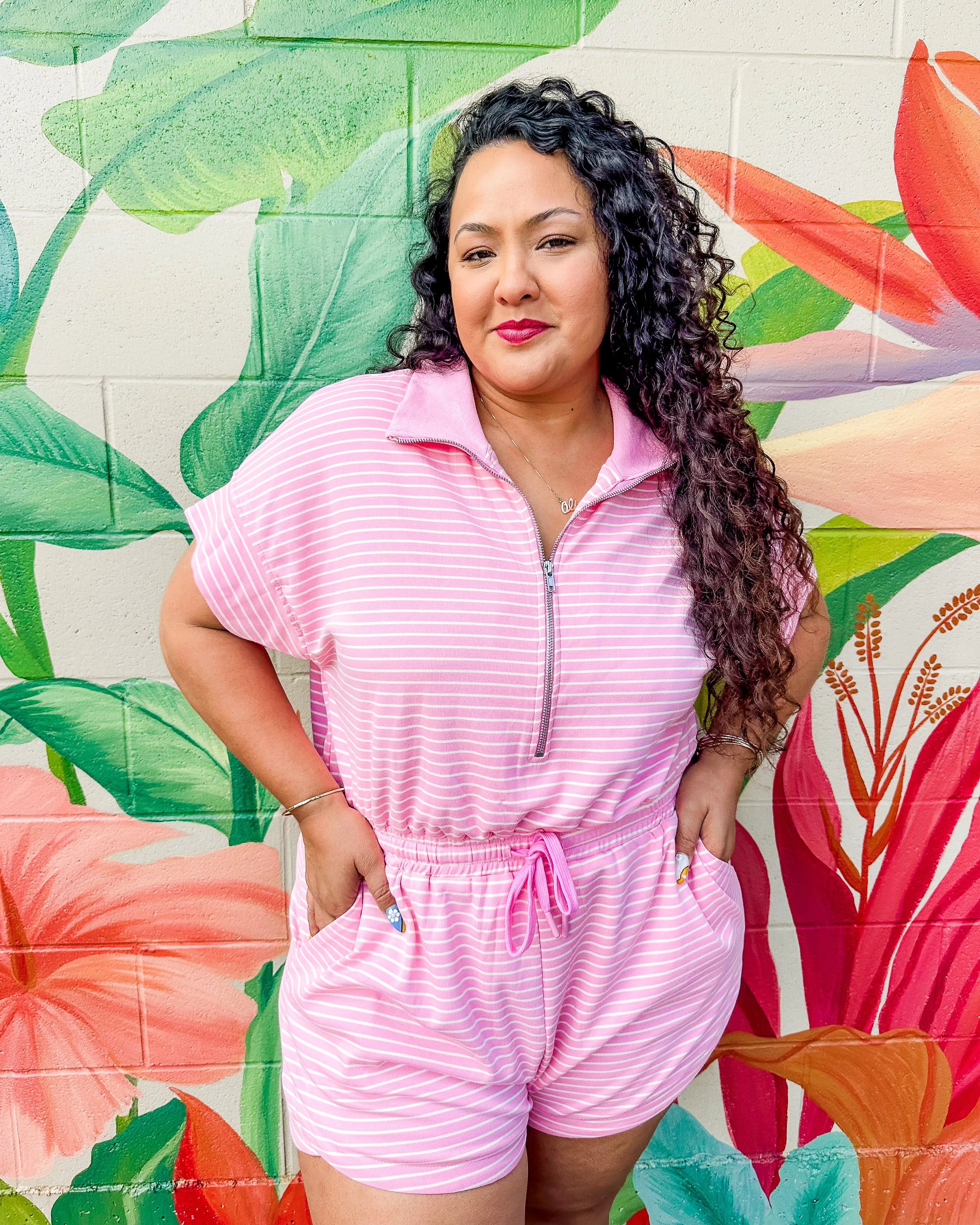 Tilly Bloom Romper - Pink