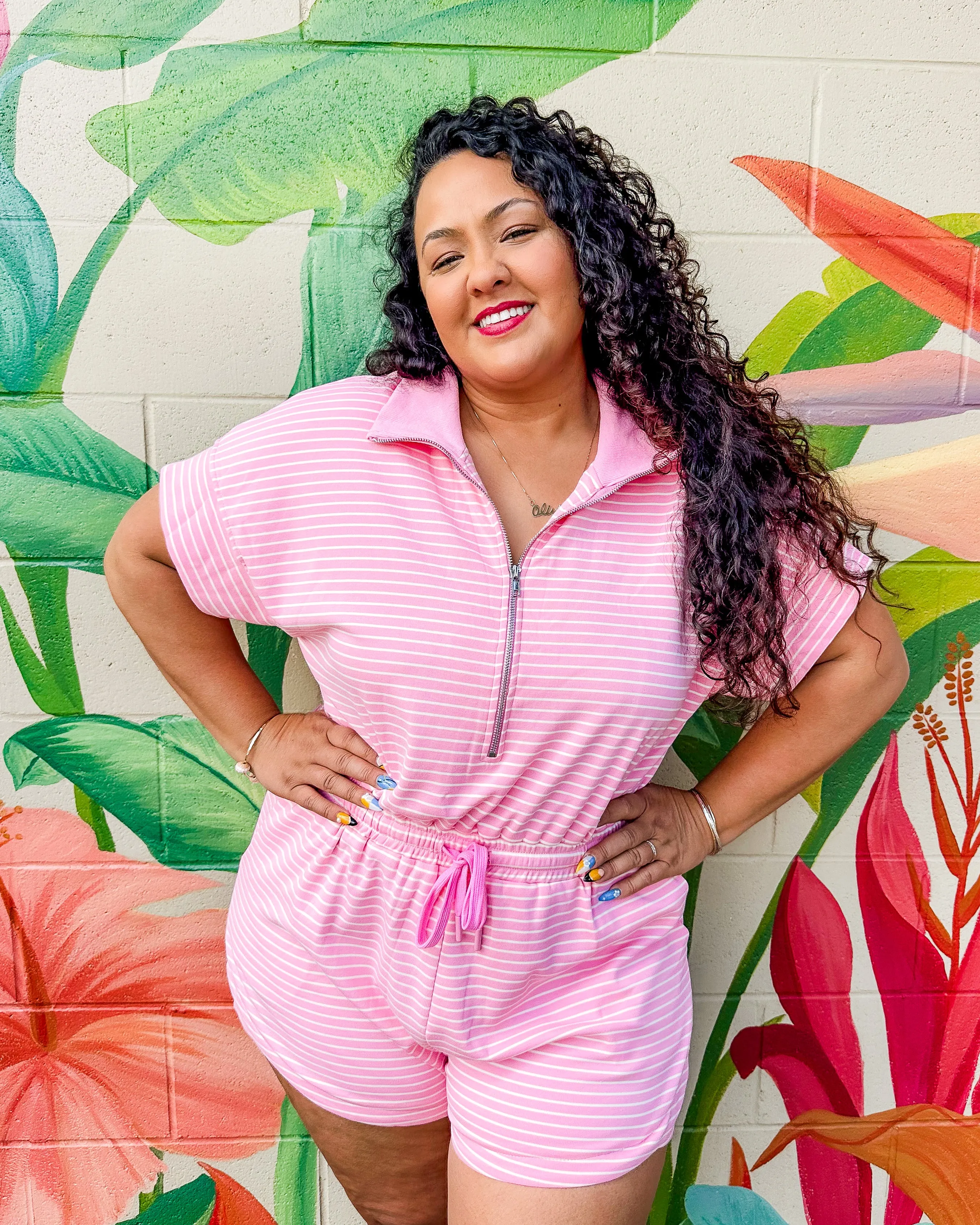 Tilly Bloom Romper - Pink