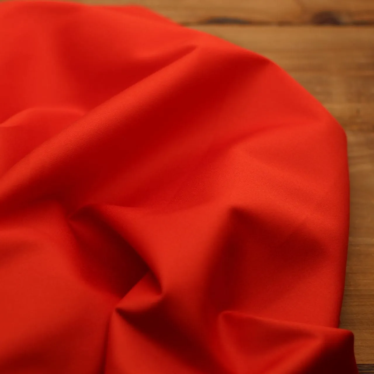 Tissu Fine Gabardine de coton unie Stretch - Orange (Vendu par 10cm)