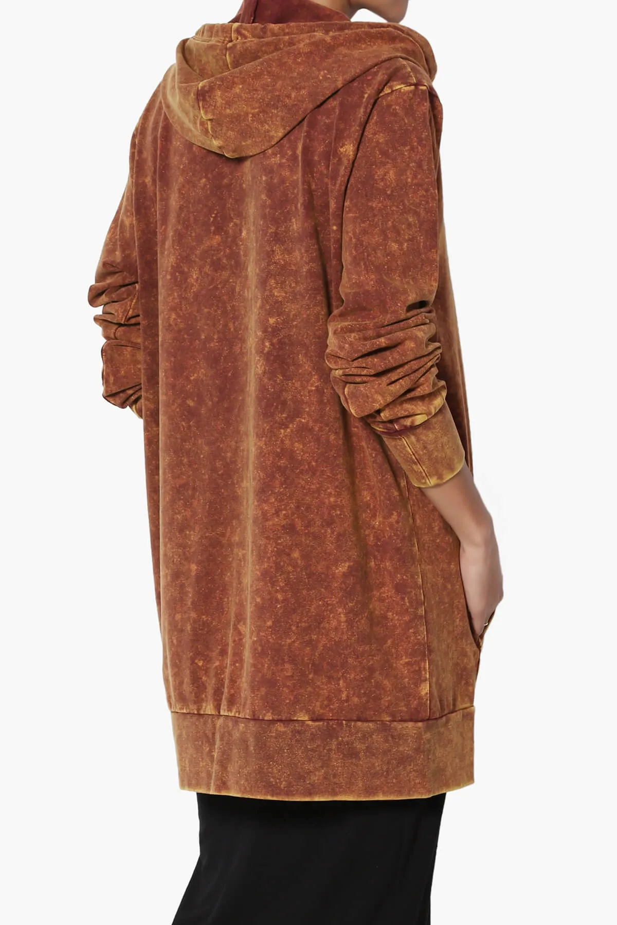 Trophy Acid Wash Hoodie Tunic PLUS