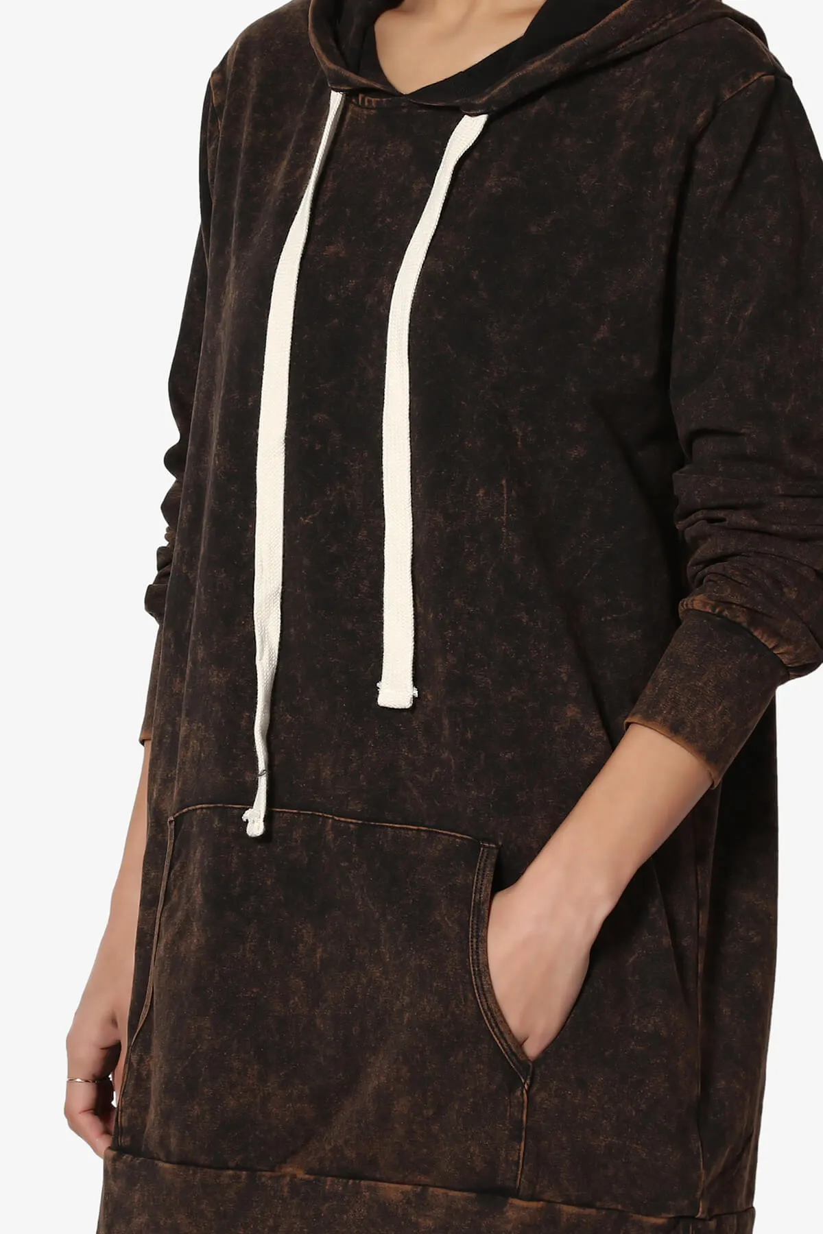 Trophy Acid Wash Hoodie Tunic PLUS