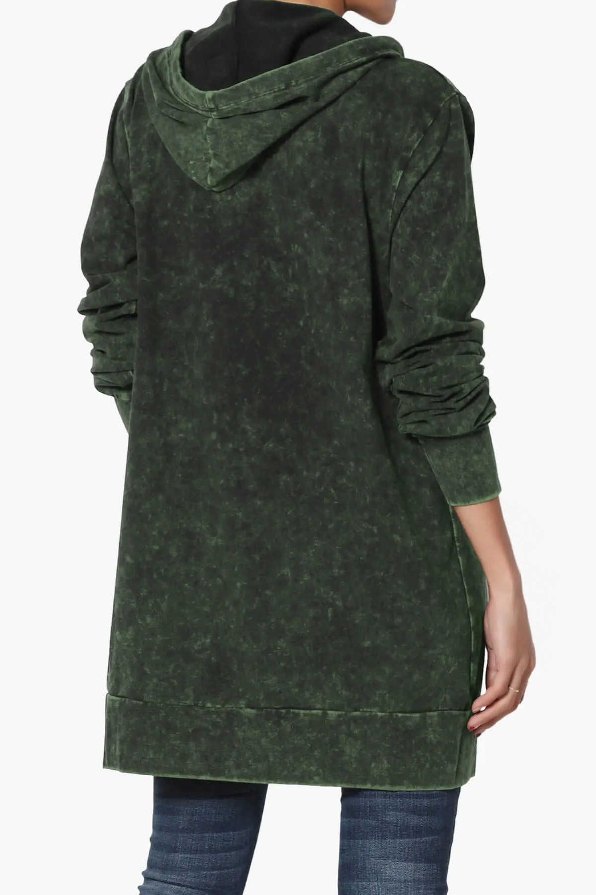 Trophy Acid Wash Hoodie Tunic PLUS