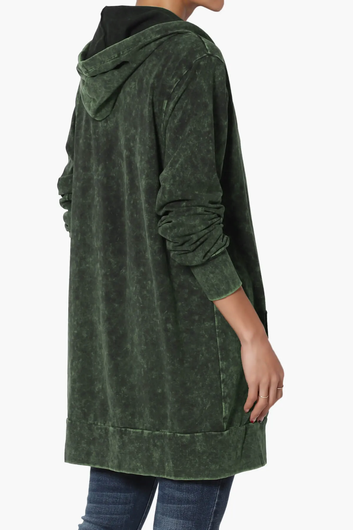 Trophy Acid Wash Hoodie Tunic PLUS